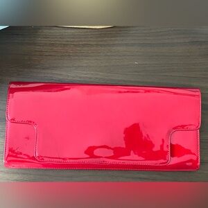 Stuart Weitzman Glossy Red Clutch